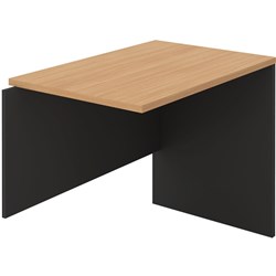 OM Desk Return 900W x 600D X 720mmH Beech And Charcoal