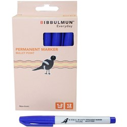 Bibbulmun 100 Permanent Marker Bullet 1-2mm Blue