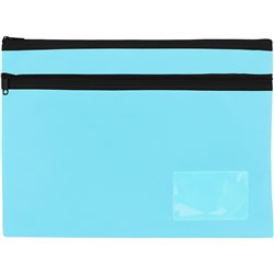 Celco Pencil Case Twin Zip Large 350 x 260mm Marine Blue