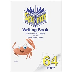 Spirax P160 Writing Book Poly Cover 335x240mm 64 pages 24mm Dotted Thirds