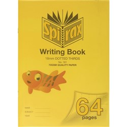 Spirax P161 Writing Book Poly Cover 335x240mm 64 pages 18mm Dotted Thirds