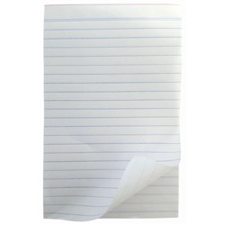 Writer 8 x 5 Bank Office Pad 100 Sheet Ruled White