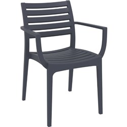 Siesta Ares 140 7 Piece Outdoor Dining Setting With Artemis Arm Chairs Anthracite