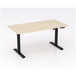 OLG QuickStand Height Adjustable Workstation 1200W x 720-1200mmH Black/Nordic Maple