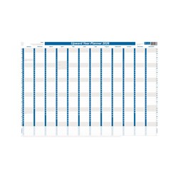 Upward Dated Year Wall Planner 690 x 470mm Blue