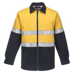 Portwest Bluey Hi-Vis Contrast Wool Blend Work Jacket Large Yellow And Navy