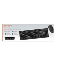 Cygnett Essentials Wired Keyboard And Mouse Combo Black