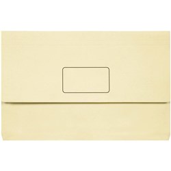 Marbig Slimpick Manilla Document Wallet Foolscap 30mm Gusset Buff Pack Of 10