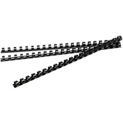 Rexel Plastic Binding Comb 6mm 21 Loop 25 Sheet Capacity Black Pack Of 100
