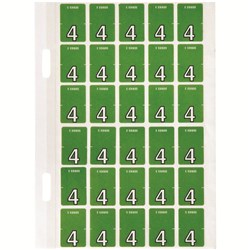 Avery Numeric Coding Label 4 Top Tab 20x30mm Light Green Pack Of 150