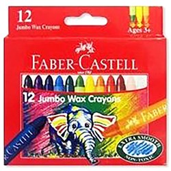 Faber-Castell Jumbo Wax Crayon Assorted 12s