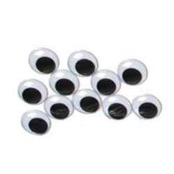 Jasart Joggle Eyes 10mm Round Pk100