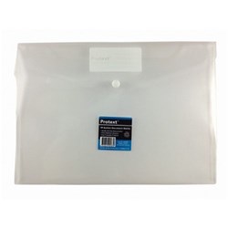A4 PP Document wallet Clear with button closure