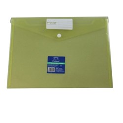 A4 PP Document wallet Yellow with button closure