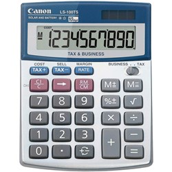 Canon LS-100TS Desktop Calculator 10 Digit Silver And Blue