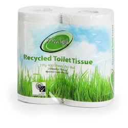 Toilet Roll Trusoft 2ply Pk4 400Sheet