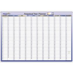 Collins Writeraze Perpetual Year Planner 700 x 1000mm Laminated