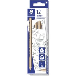 Staedtler Natural Jumbo Triangular Pencils HB Pack of 12